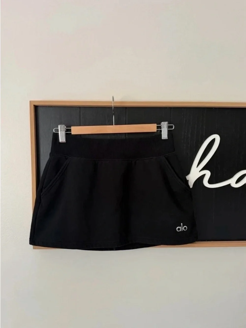 ALO Yoga Black A-Line Athletic Skort